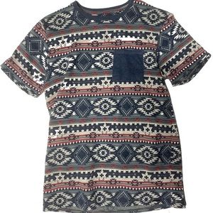On The Byas Men’s Tribal Print Soft Short Sleeve T-Shirt | M